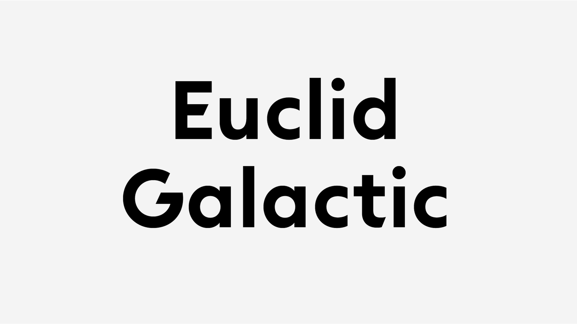 フォント Euclid Galactic