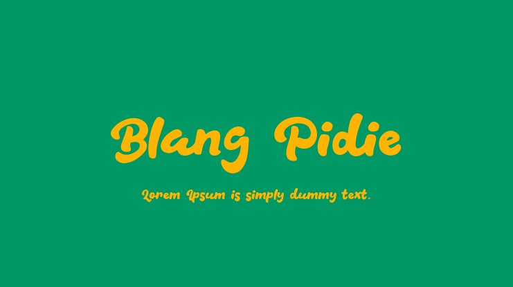 フォント Blang Pidie