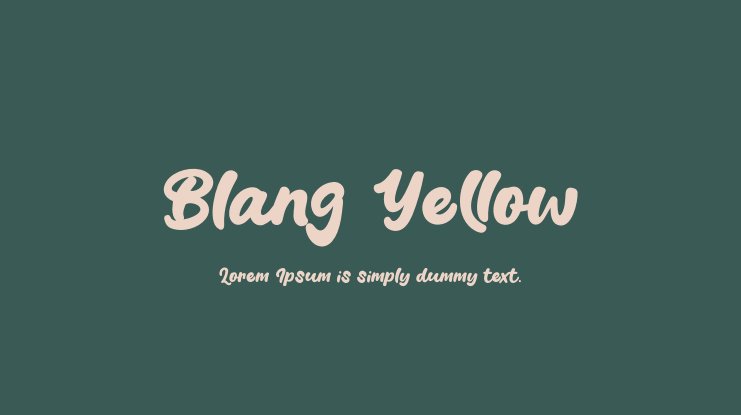 フォント Blang Yellow