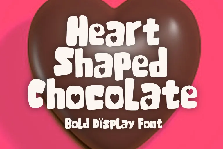 フォント Heart Shaped Chocolate