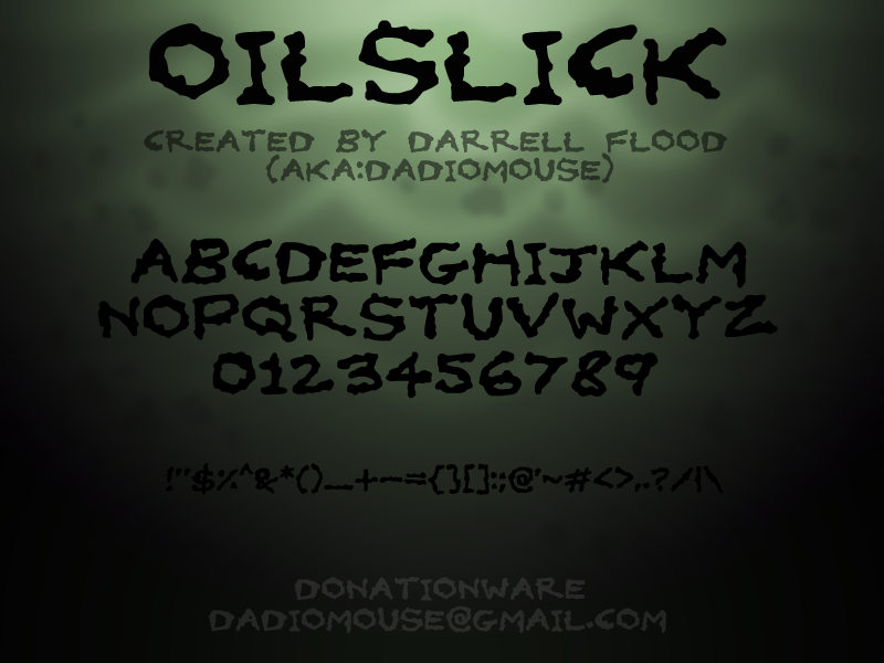 フォント Oil Slick