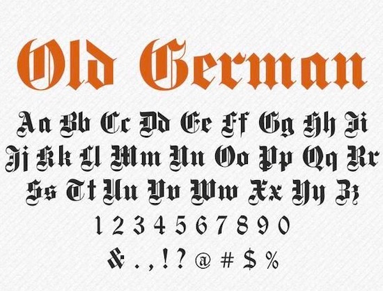 フォント Old German