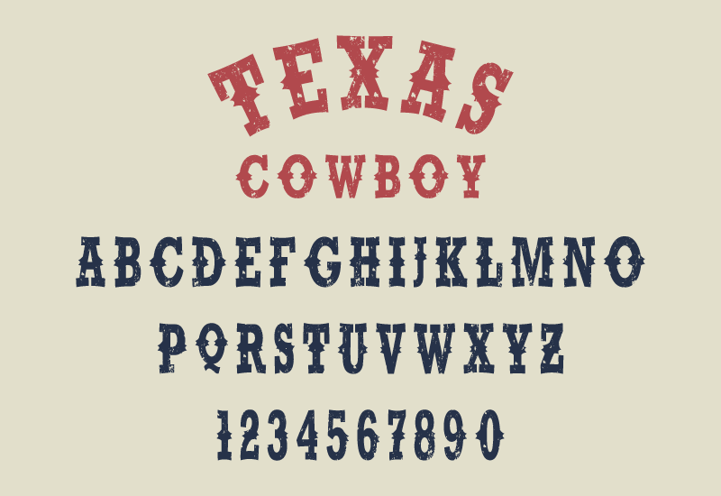 フォント Texas Cowboy