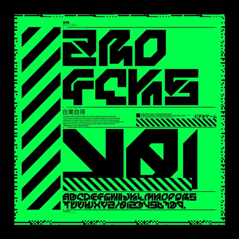 フォント ZRO FCKS