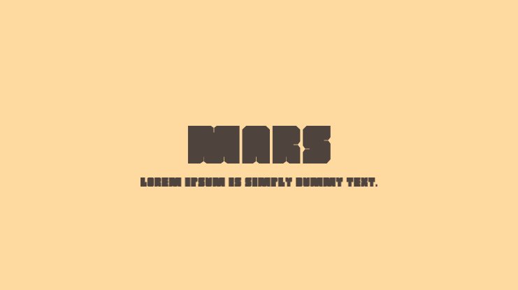 フォント Mars PAC