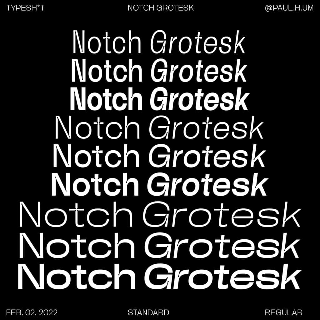 フォント Notch Grotesk