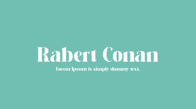 フォント Rabert Conan