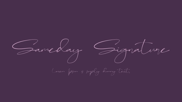 フォント Sameday Signature