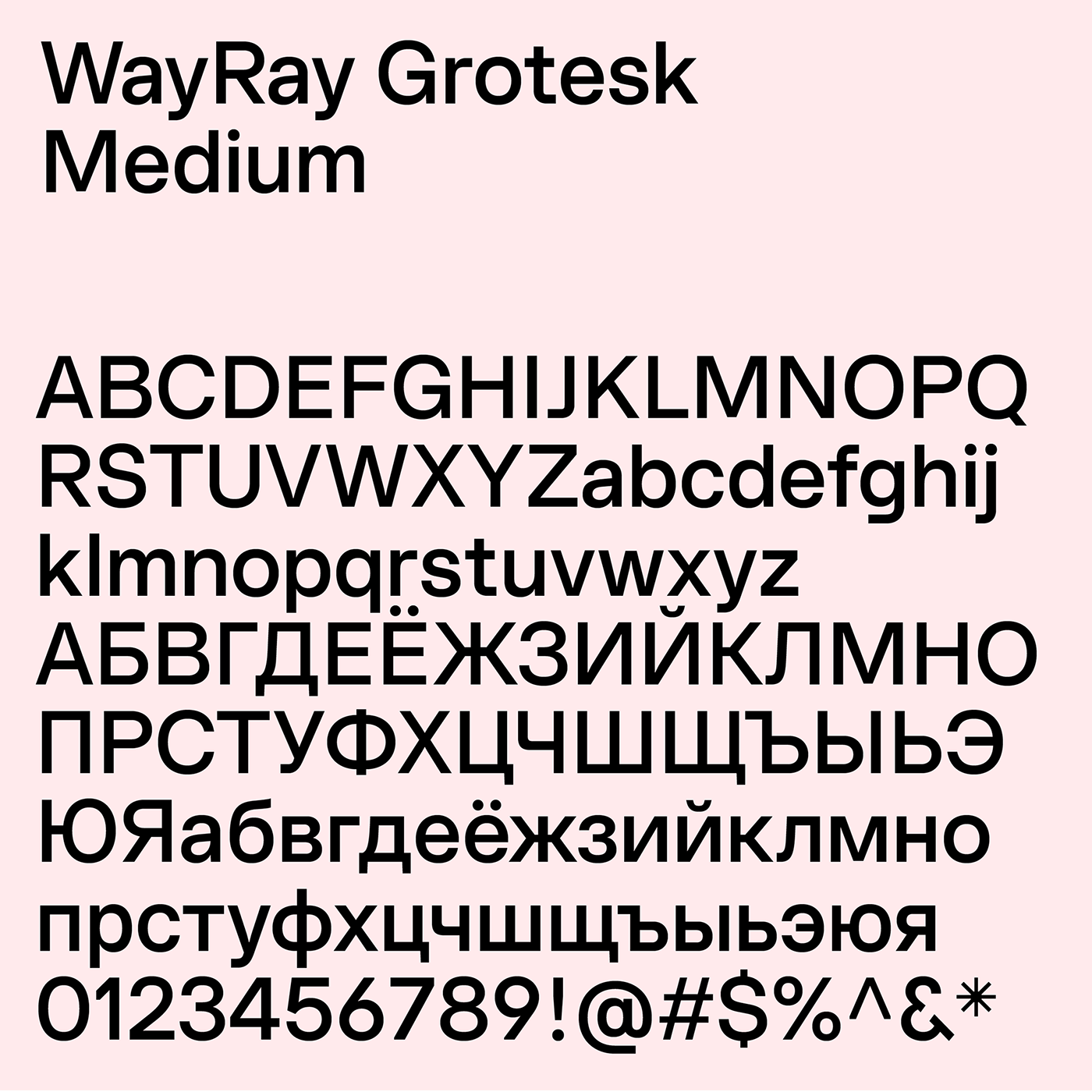 フォント WayRay Grotesk
