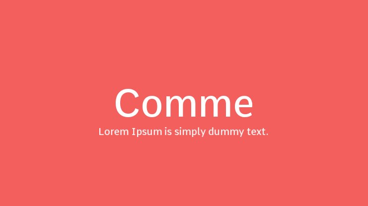 フォント Comme