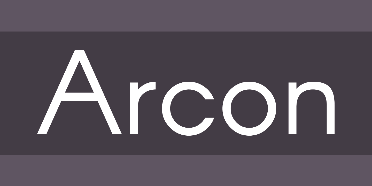 フォント Arcon