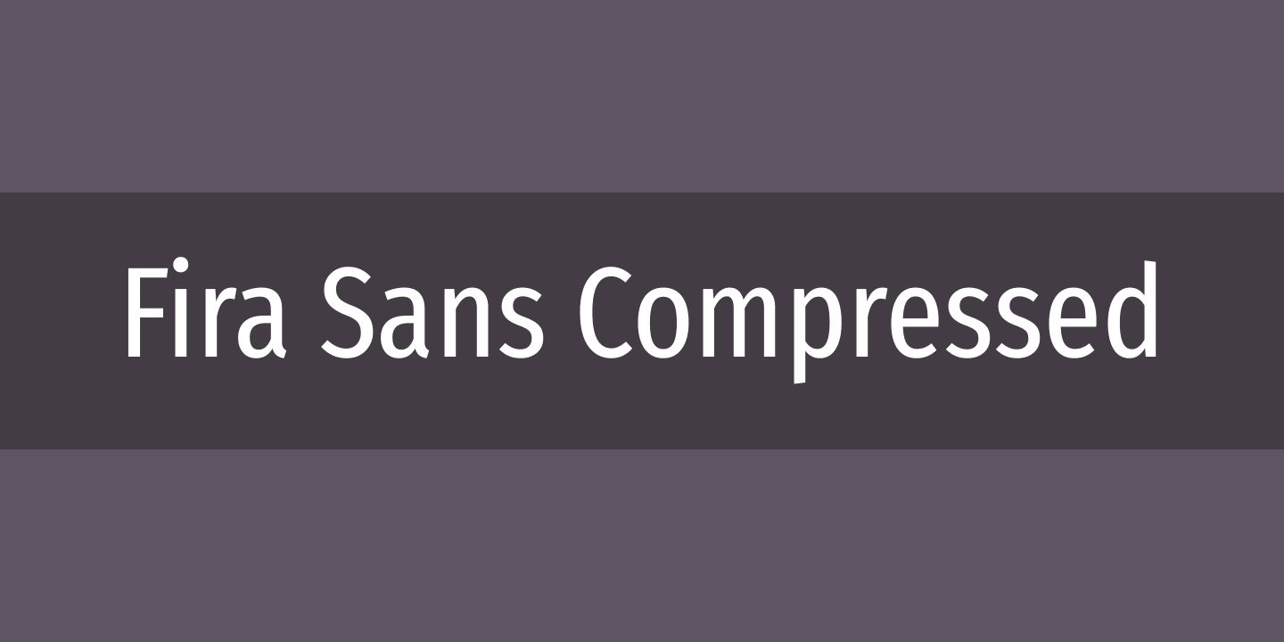 フォント Fira Sans Compressed