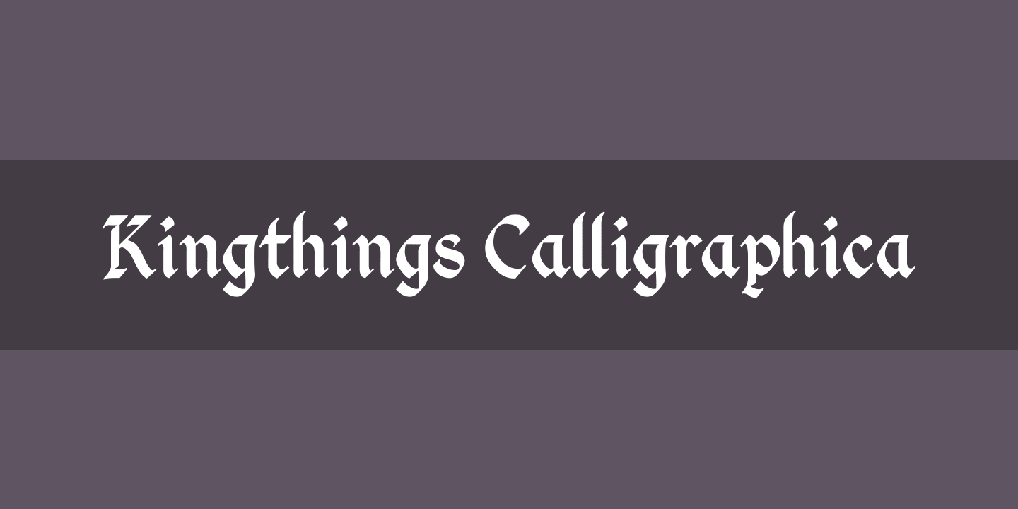 フォント Kingthings Calligraphica