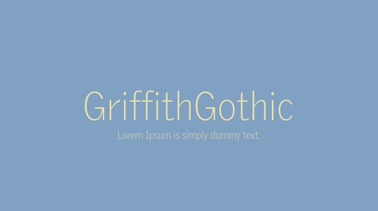 フォント Griffith Gothic
