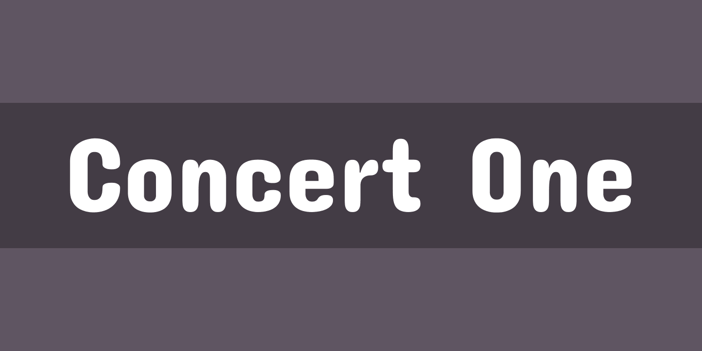 フォント Concert One