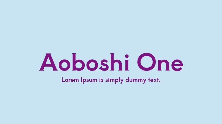 フォント Aoboshi One