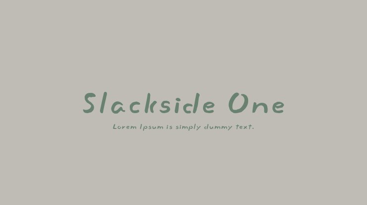 フォント Slackside One