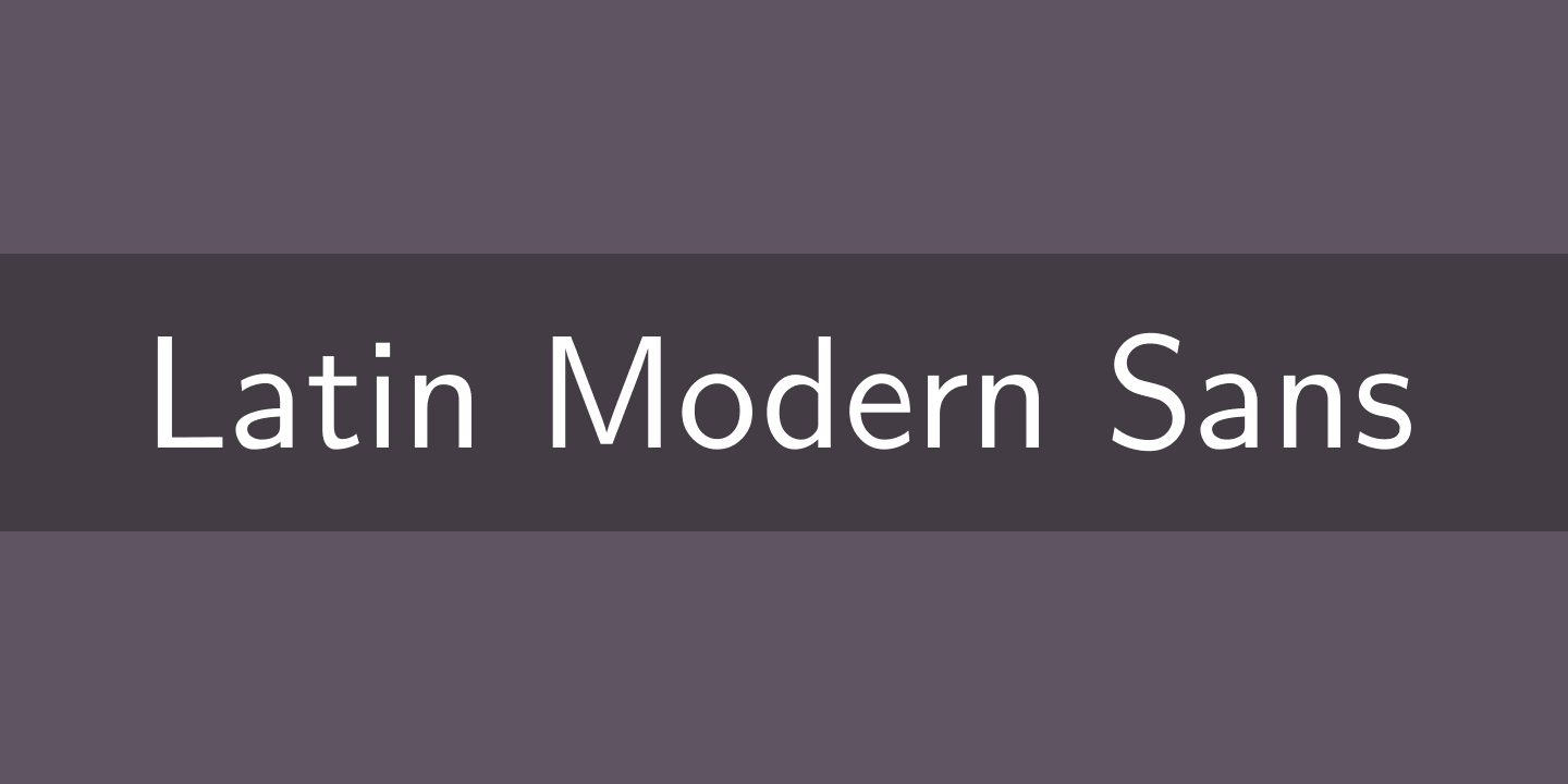 フォント Latin Modern Sans