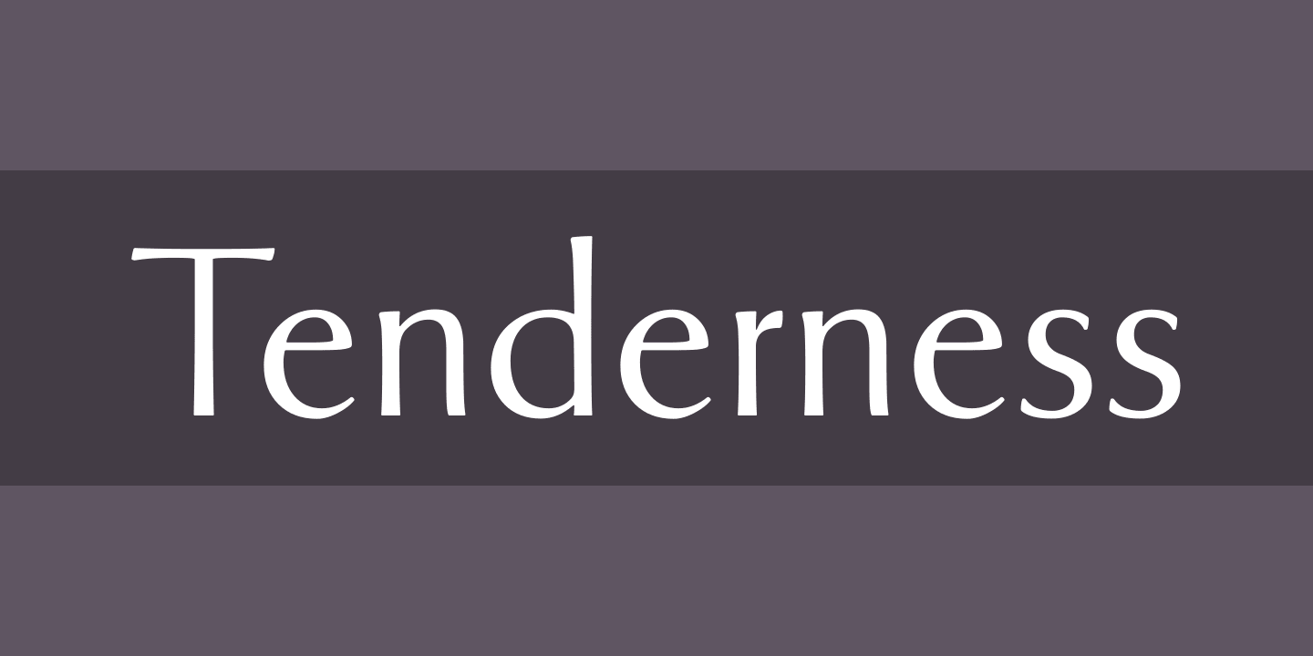 フォント Tenderness