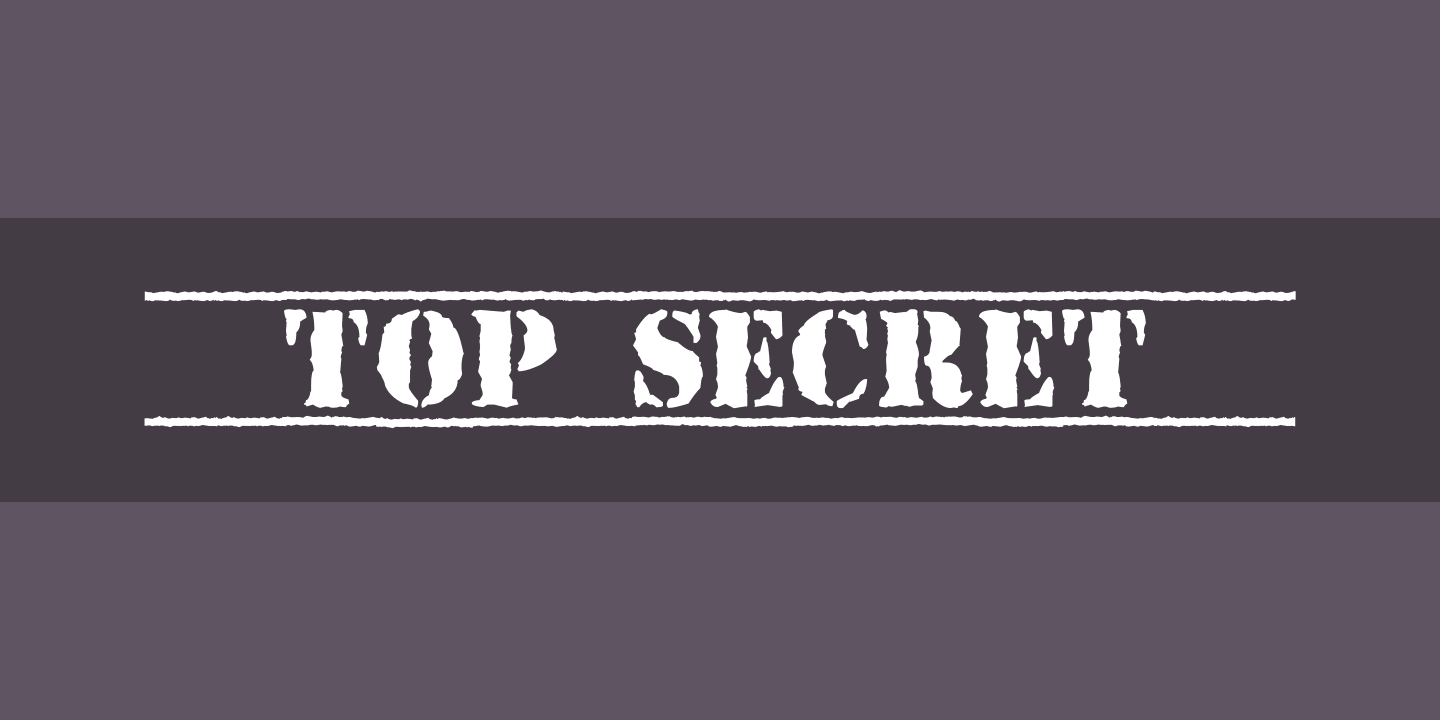 フォント Top Secret