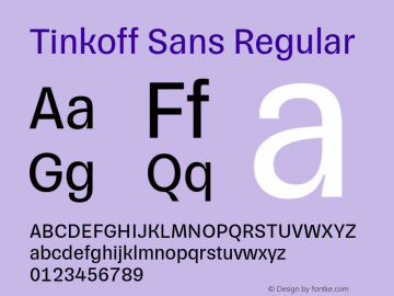 フォント Tinkoff Sans
