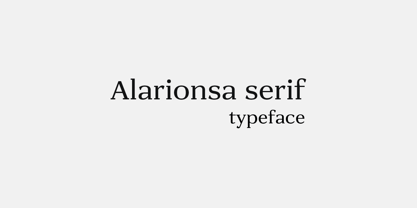 フォント Alarionsa Serif