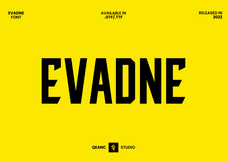 フォント Evadne by Qeanc