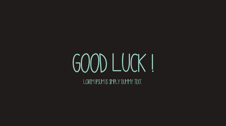 フォント Good Luck