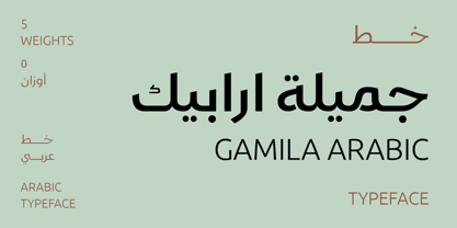 フォント Gamila Arabic W05