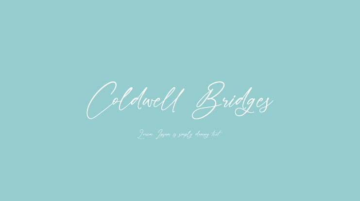 フォント Coldwell Bridges