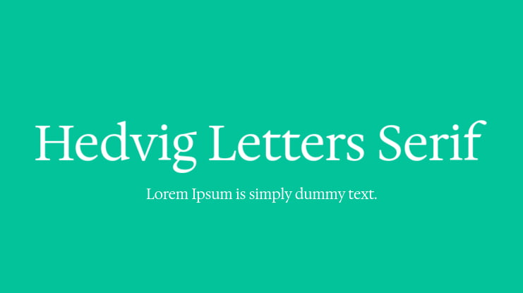 フォント Hedvig Letters Serif