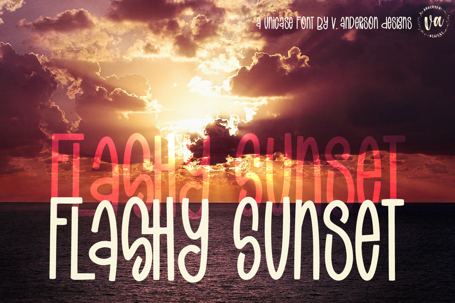 フォント Flashy Sunset