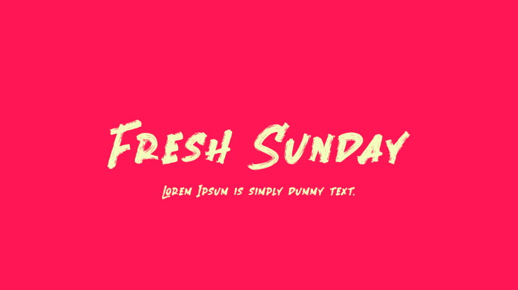 フォント Fresh Sunday