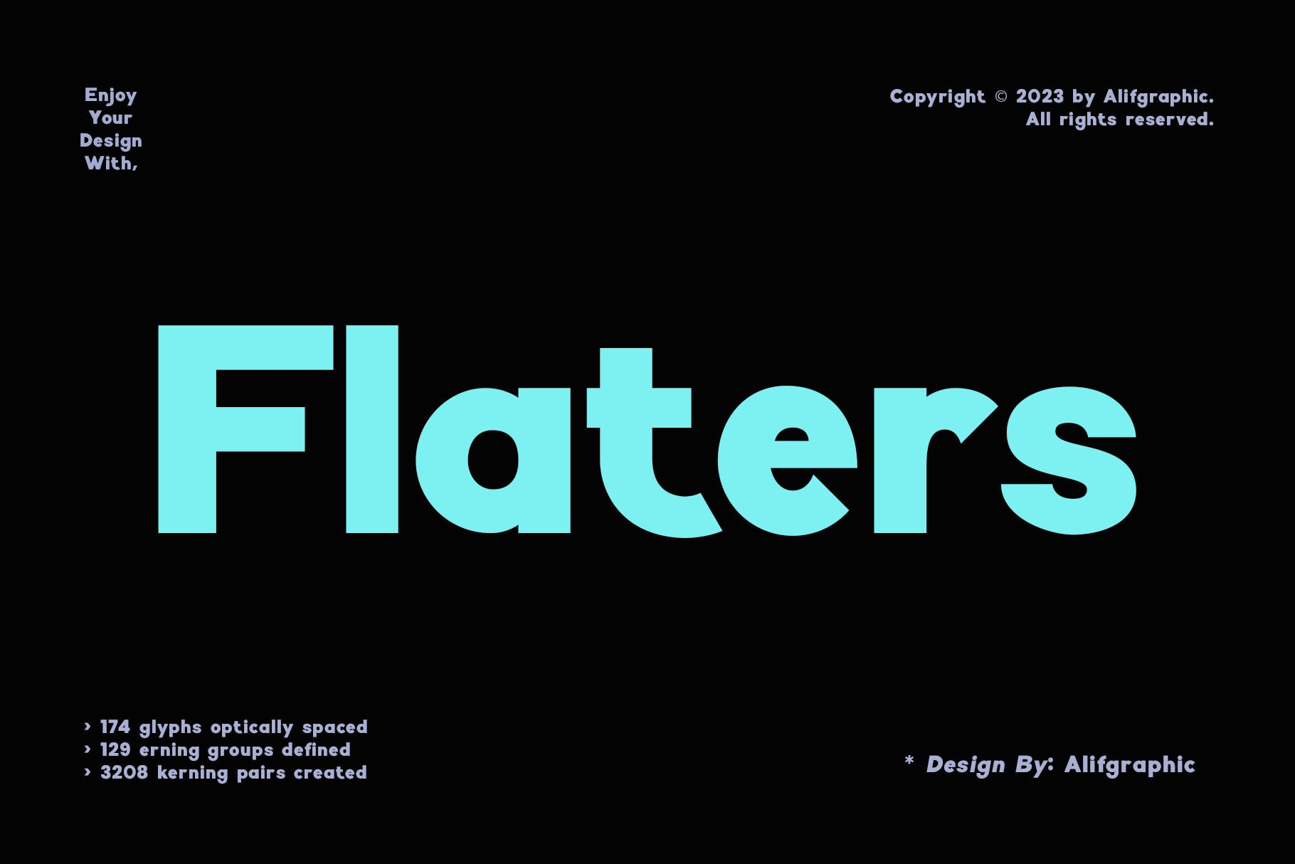 フォント Flaters