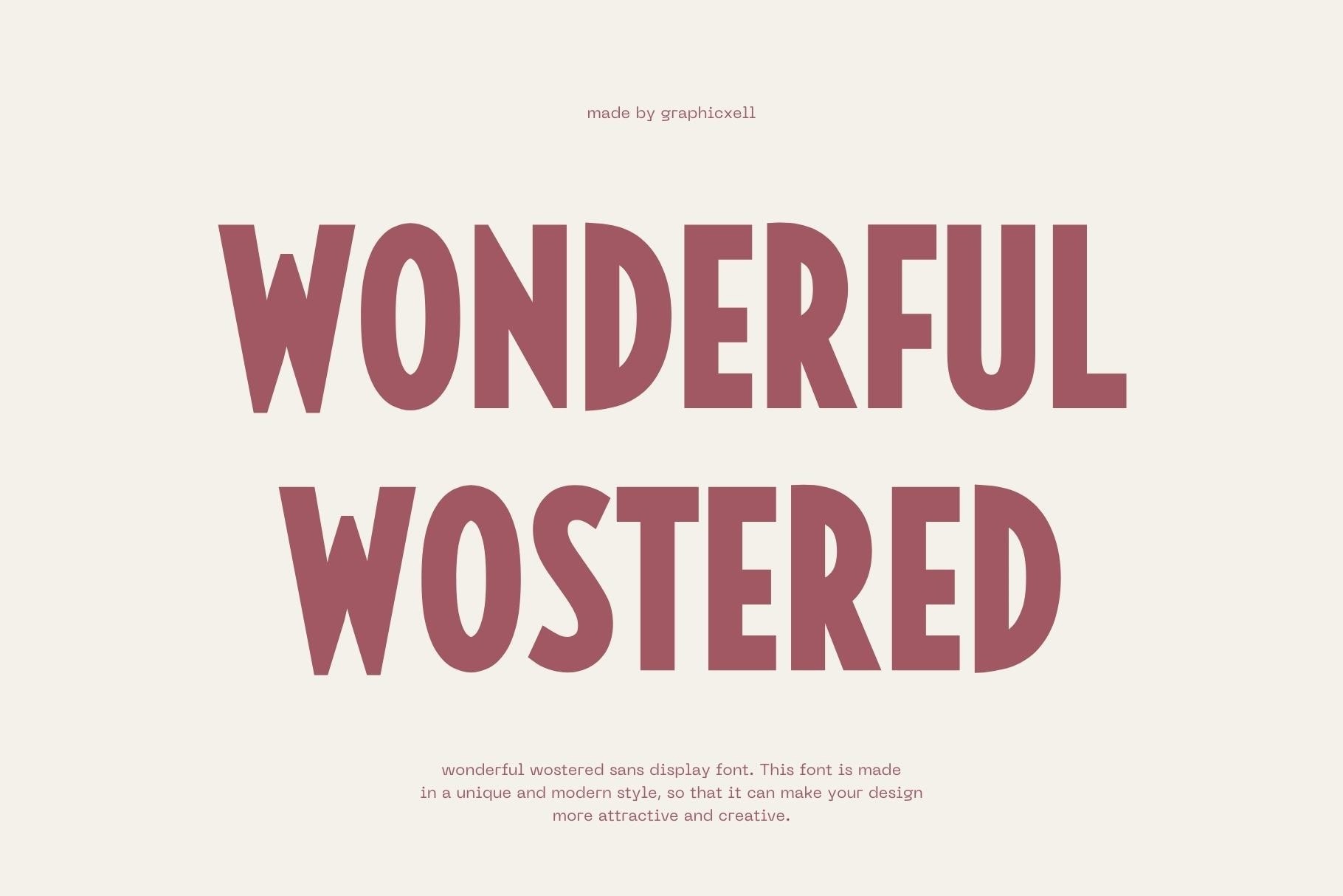 フォント Wonderful Wostered