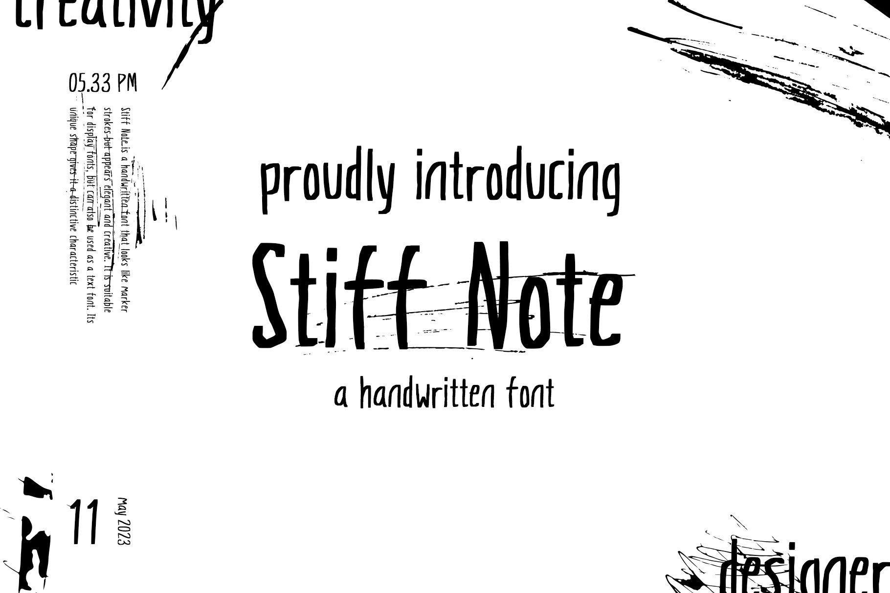 フォント Stiff Note