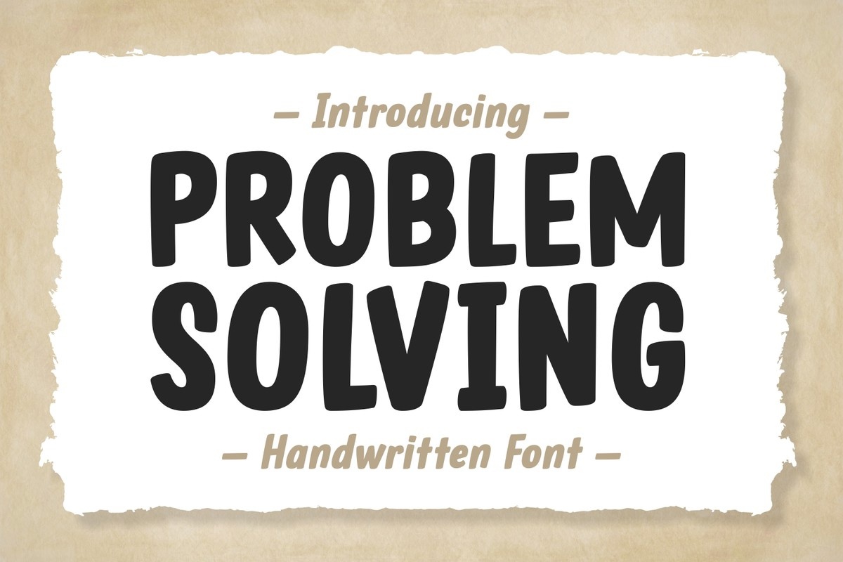 フォント Problem Solving