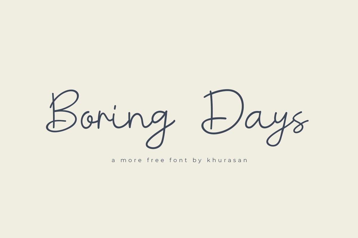 フォント Boring Days