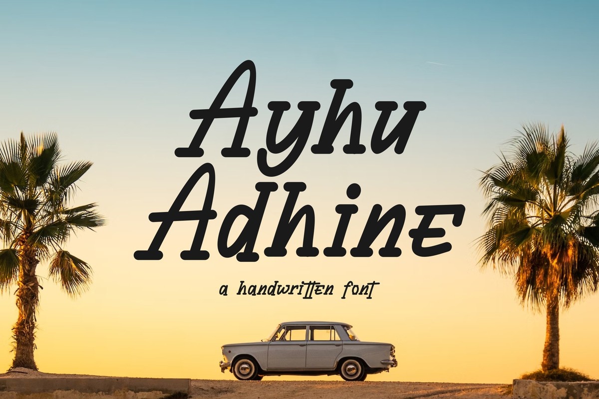 フォント Ayhu Adhine