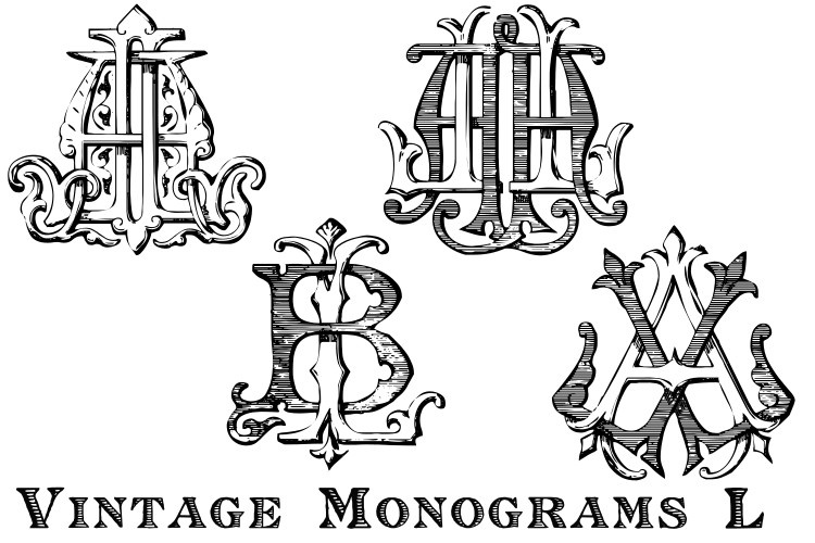 フォント Monocracy Vintage Monograms L