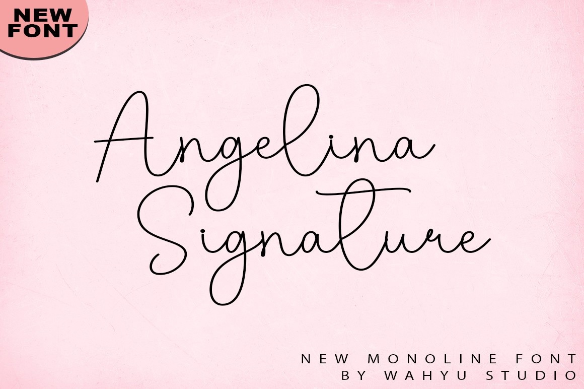 フォント Angelina Signature