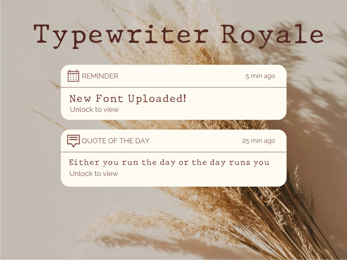 フォント Typewriter Royale