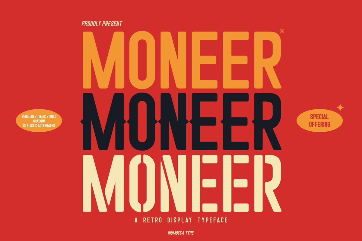 フォント Moneer