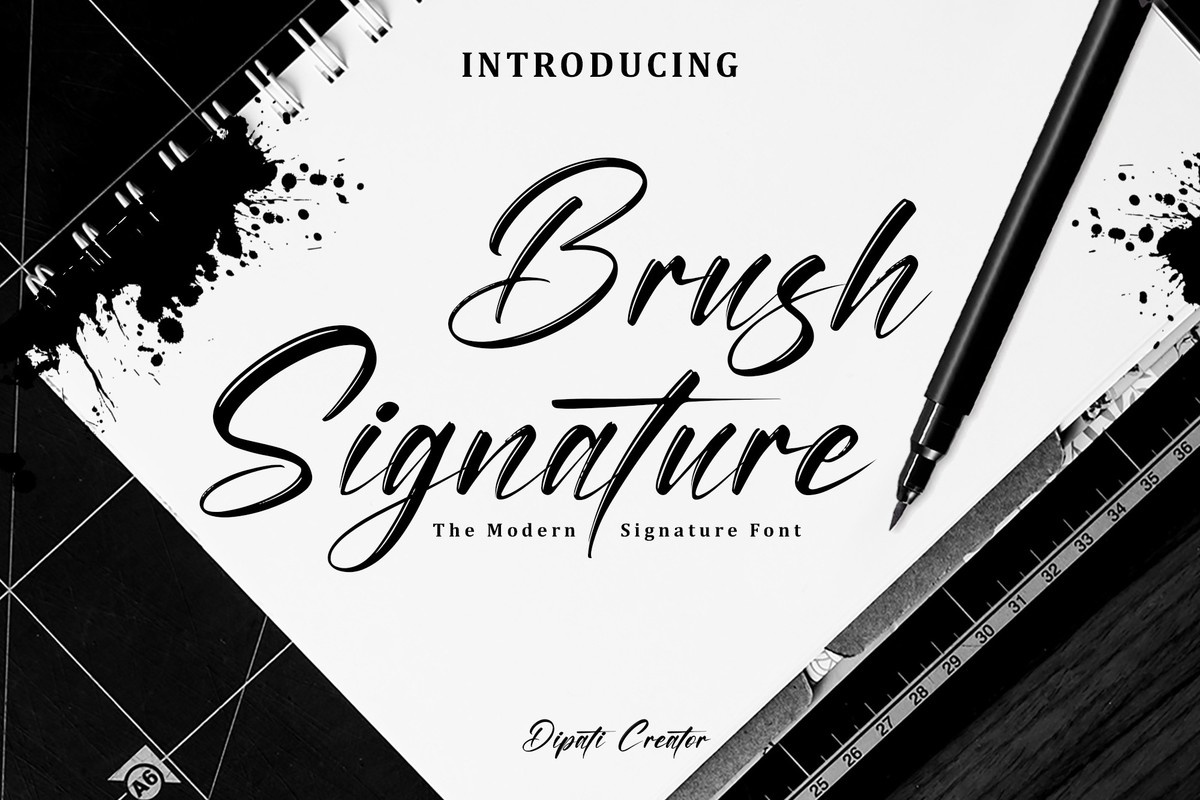 フォント Brush Signature