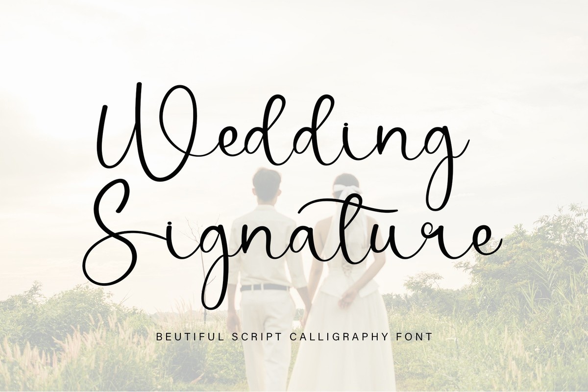 フォント Wedding Signature
