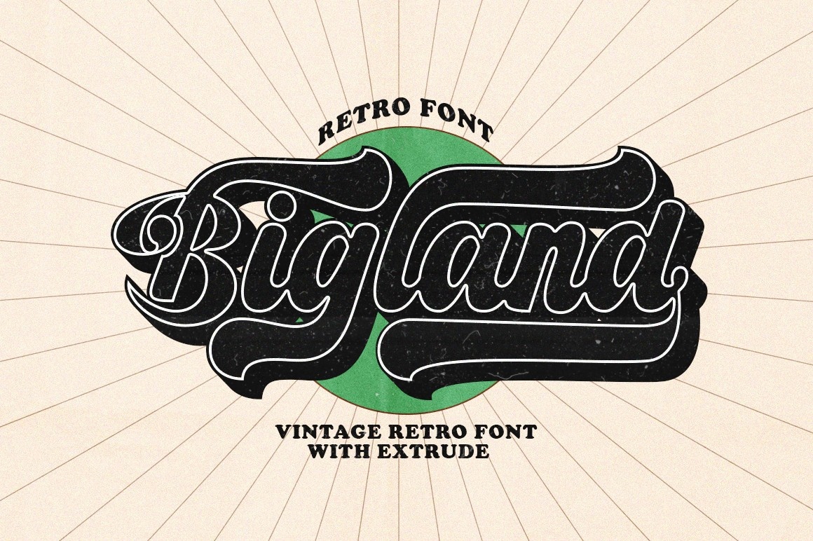 フォント Bigland Retro