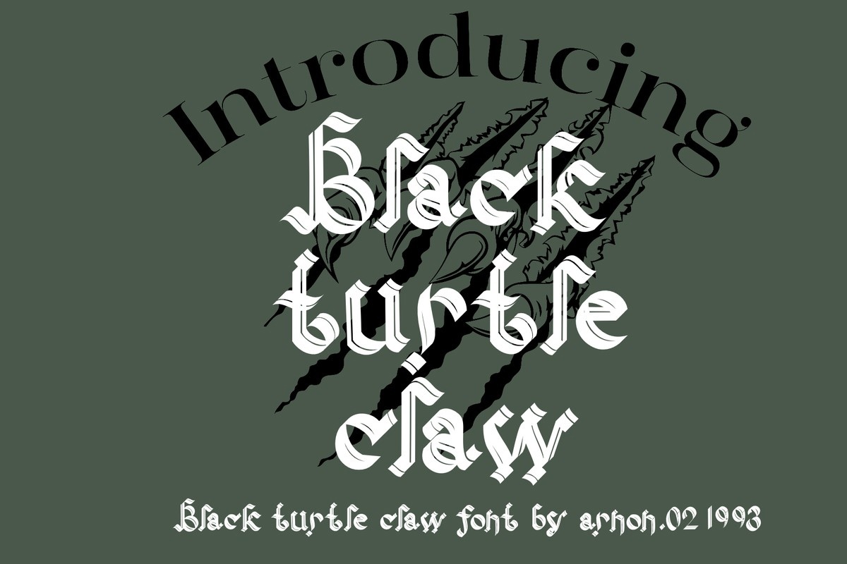 フォント Black Turtle Claw