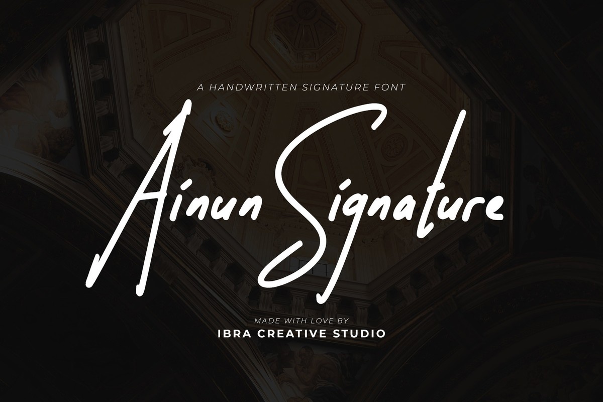 フォント Ainun Signature