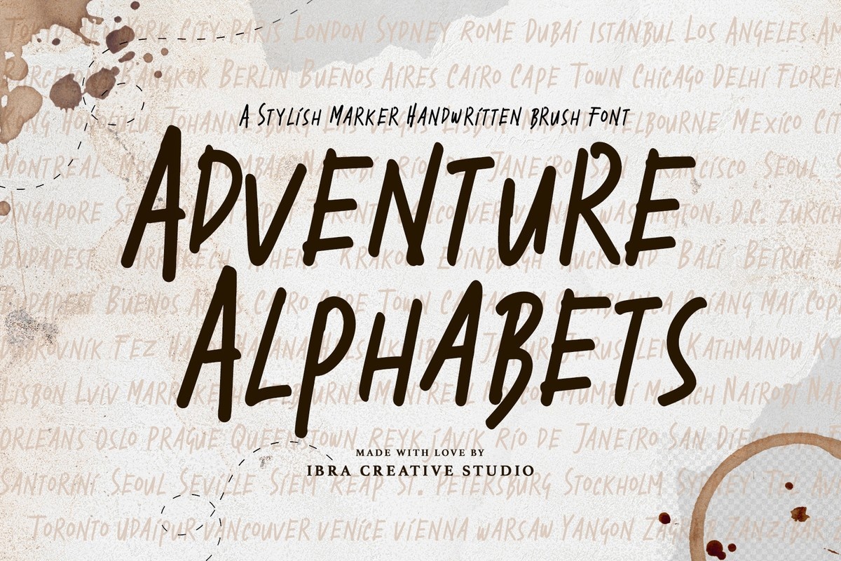 フォント Adventure Alphabets