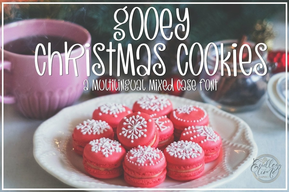 フォント Gooey Christmas Cookies